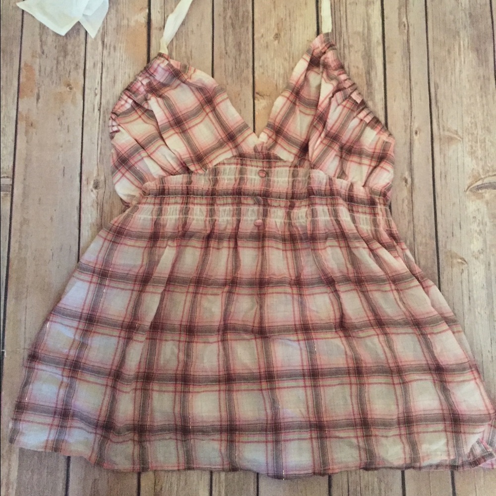 Guess Pink Pattern Halter Top